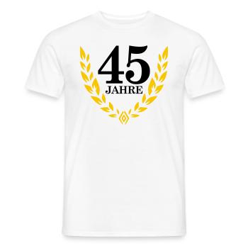 Jubiläum 45 Jahre Lorbeerkranz - Männer T-Shirt - Weiß - Vorne - AI Model Male 178 dark (178cm)