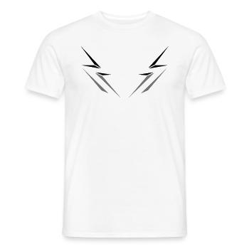 pattern strokes electric shock danger sign lightning sym - Men's T-Shirt - white - Front - AI Model Male 178 dark (178cm)