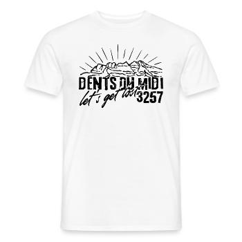 Dents du Midi Switzerland Mountain Valais Valais Vintage - Men's T-Shirt - white - Front - AI Model Male 178 dark (178cm)