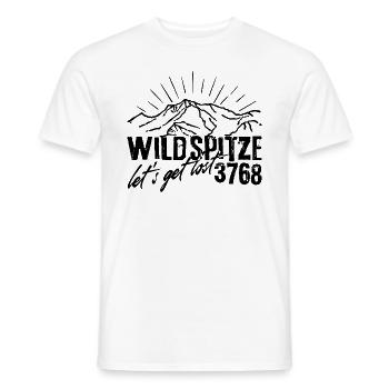 Wildspitze Ötztal Tyrol Austria Austria Hiking - Men's T-Shirt - white - Front - AI Model Male 178 dark (178cm)