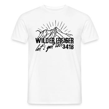 Wilder Freiger 3418 Stubai Stubaital Berg Austria - Männer T-Shirt - Weiß - Vorne - AI Model Male 178 dark (178cm)
