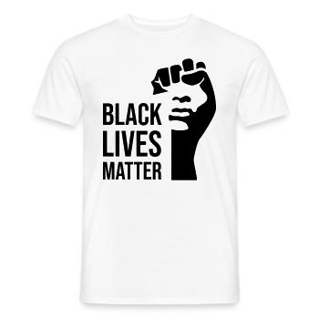 Black Lives Matter - Men's T-Shirt - white - Front - AI Model Male 178 dark (178cm)