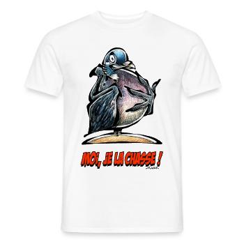 Die Taube, Me I-Jagd! - Männer T-Shirt - Weiß - Vorne - AI Model Male 178 dark (178cm)