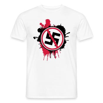 Contre les nazis - T-shirt homme - blanc - Devant - AI Model Male 178 dark (178cm)