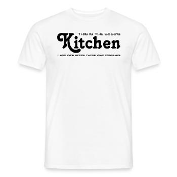 Kitchen, Funny Gift Idea for Christmas & Birthdays - Men's T-Shirt - white - Front - AI Model Male 178 dark (178cm)