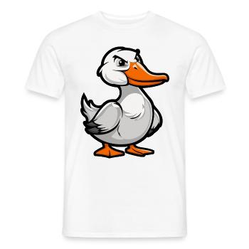 Bande dessinée de l’oie - T-shirt homme - blanc - Devant - AI Model Male 178 dark (178cm)
