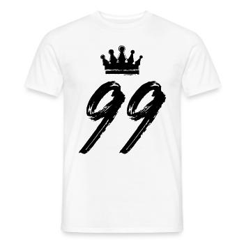99 Number crown - Men's T-Shirt - white - Front - AI Model Male 178 dark (178cm)