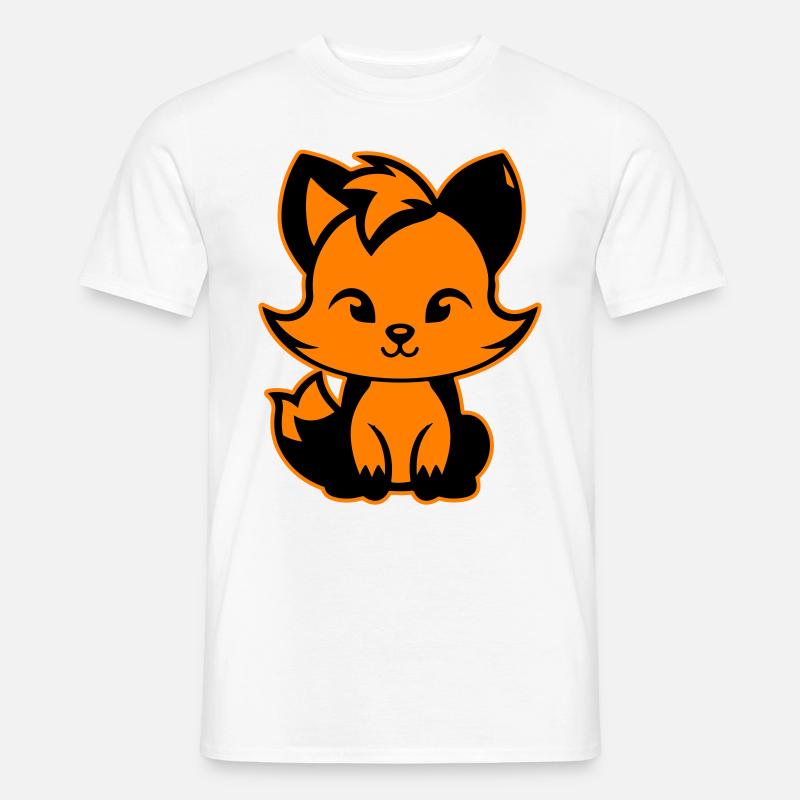 Fuchs Niedlich Süß Baby - Männer T-Shirt - Weiß
