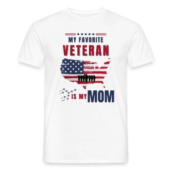 Mein Lieblingsveteran ist der Veteranentag meiner Mutter in den USA - Männer T-Shirt - Weiß - Vorne - AI Model Male 178 dark (178cm)