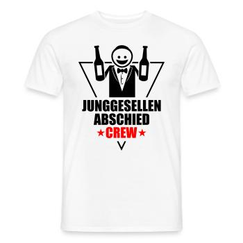 Bachelor Party Crew Bachelor Party - Men's T-Shirt - white - Front - AI Model Male 178 dark (178cm)