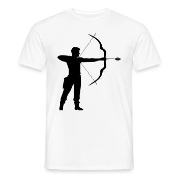 Archery Sport Silhouette - Men's T-Shirt - white - Front - AI Model Male 178 dark (178cm)