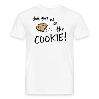 c'est moi sur le biscuit biscuit monstre Dinglish - T-shirt homme - blanc - Devant - AI Model Male 178 dark (178cm)