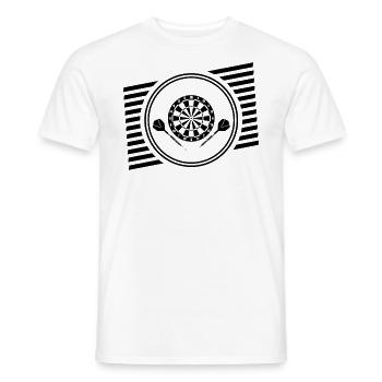 darts - Men's T-Shirt - white - Front - AI Model Male 178 dark (178cm)