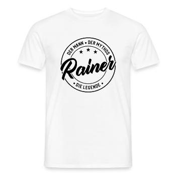 Rainer Vorname Name Geburtstag - Männer T-Shirt - Weiß - Vorne - AI Model Male 178 dark (178cm)