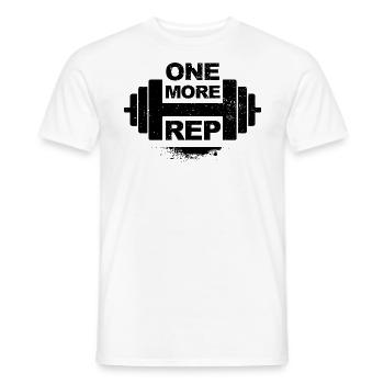 One More Rep - dark - Men's T-Shirt - white - Front - AI Model Male 178 dark (178cm)
