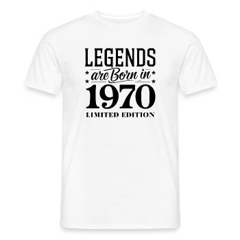 Les légendes sont nées en 1970 Édition limitée - T-shirt homme - blanc - Devant - AI Model Male 178 dark (178cm)