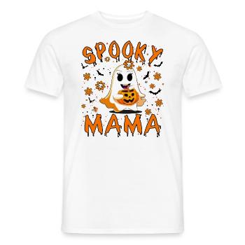 Maman effrayante, Maman d’Halloween, Boo - T-shirt homme - blanc - Devant - AI Model Male 178 dark (178cm)