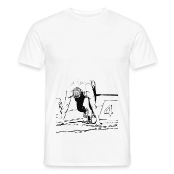 Sprinter - Männer T-Shirt - Weiß - Vorne - AI Model Male 178 dark (178cm)