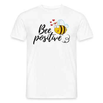 Drôle d’abeille disant abeille positive - T-shirt homme - blanc - Devant - AI Model Male 178 dark (178cm)