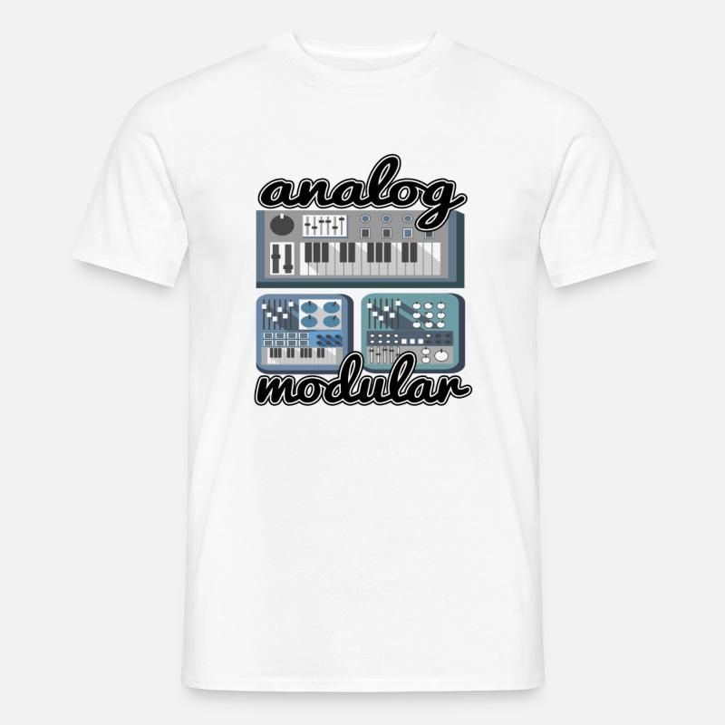 Modular Synthesizer Synth Vintage Retro Analog - Männer T-Shirt - Weiß