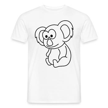 Koala Comic Tier - Männer T-Shirt - Weiß - Vorne - AI Model Male 178 dark (178cm)