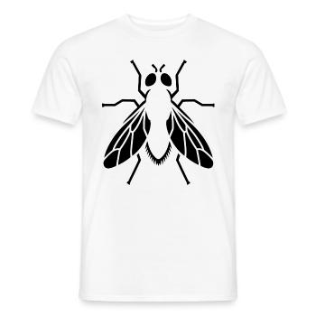 Noeud papillon insecte silhouette minimaliste simple - T-shirt homme - blanc - Devant - AI Model Male 178 dark (178cm)