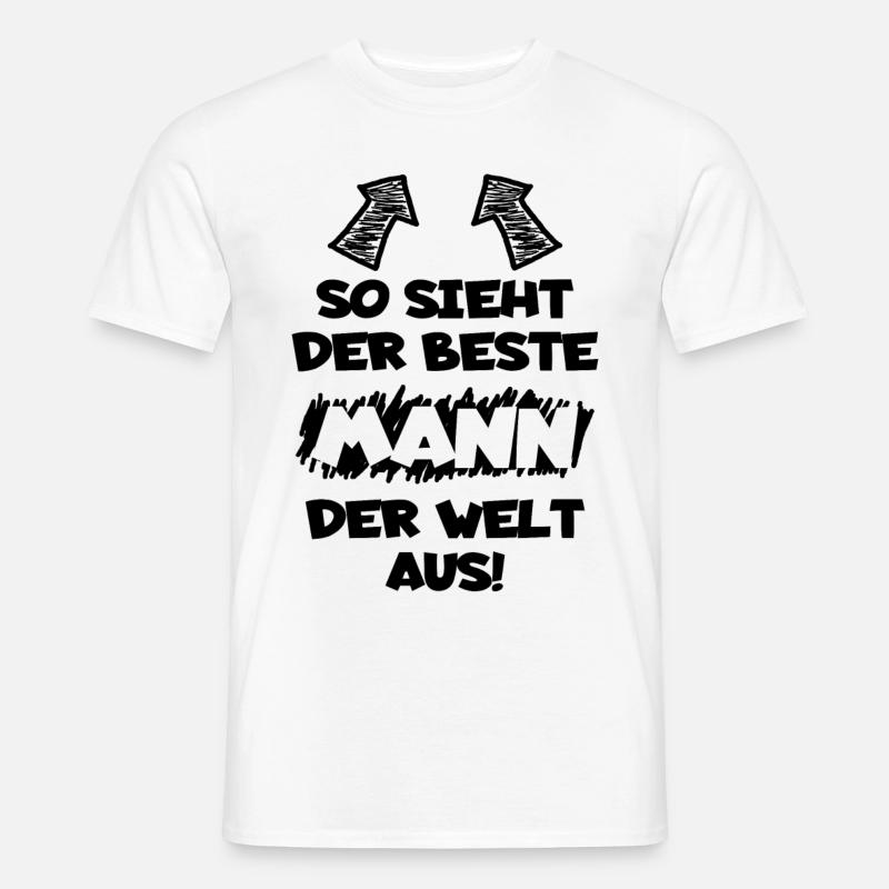 Bester Mann Ehemann Partner Geschenk - Männer T-Shirt - Weiß