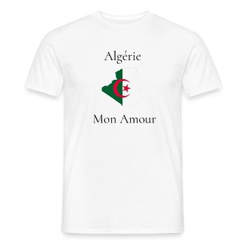 Algeria My Love - Men's T-Shirt - white - Front - AI Model Male 178 dark (178cm)