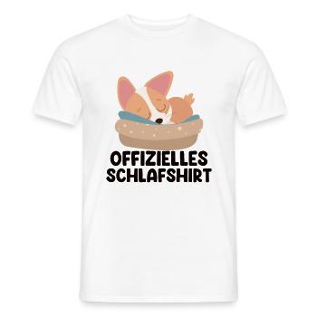 Offizielles Schlafshirt Schlafender Hund - Männer T-Shirt - Weiß - Vorne - AI Model Male 178 dark (178cm)