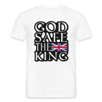 God safe the King - Men's T-Shirt - white - Front - AI Model Male 178 dark (178cm)