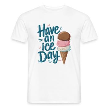 Passez une bonne journée, passez une journée sur la glace - T-shirt homme - blanc - Devant - AI Model Male 178 dark (178cm)