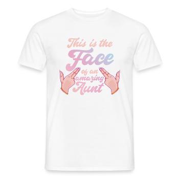 Le visage d’une tante parfaite Tante drôle - T-shirt homme - blanc - Devant - AI Model Male 178 dark (178cm)