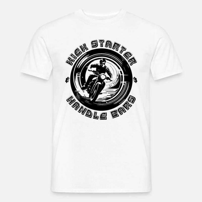 Kickstarter & Lenker - Männer T-Shirt - Weiß