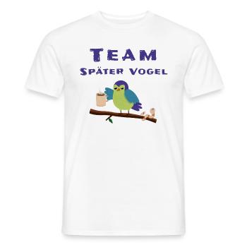 Late Bird Morning Grouch Sleep Shirt - Men's T-Shirt - white - Front - AI Model Male 178 dark (178cm)
