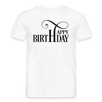 Joyeux anniversaire - T-shirt homme - blanc - Devant - AI Model Male 178 dark (178cm)