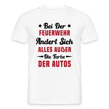 Voitures Rouges Pompiers Par Passion - T-shirt homme - blanc - Devant - AI Model Male 178 dark (178cm)