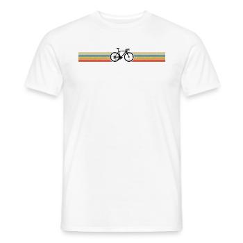 Bike Bike Retro T-Shirt for Cyclists - Men's T-Shirt - white - Front - AI Model Male 178 dark (178cm)