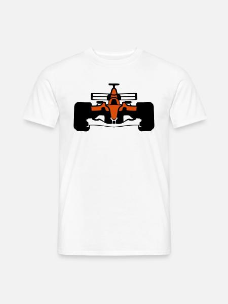 formuła 1 samochód wyścigowy 1072 - T-shirt męski - biały