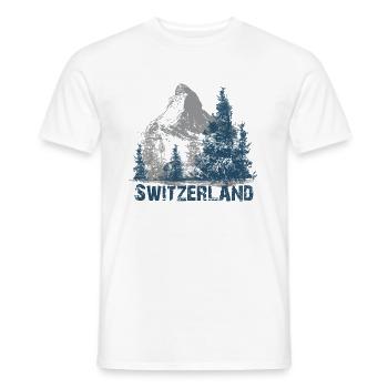 Switzerland Switzerland - Men's T-Shirt - white - Front - AI Model Male 178 dark (178cm)