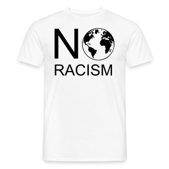 No racism - Men's T-Shirt - white - Front - AI Model Male 178 dark (178cm)