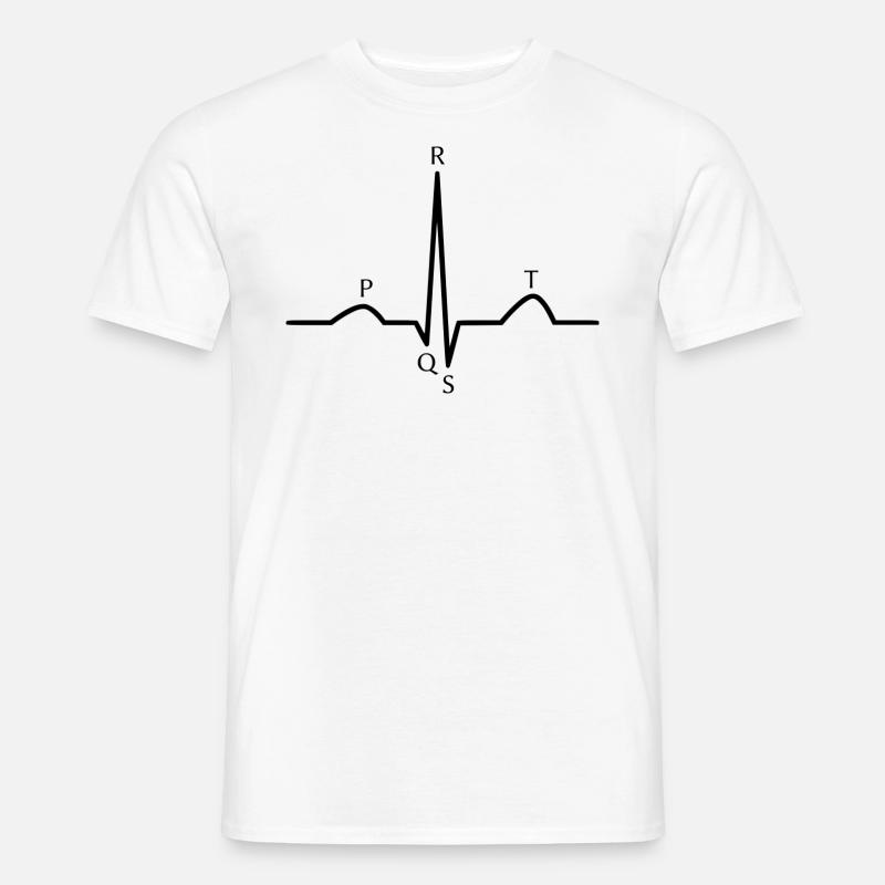 EKG: Sinusrhythmus - schwarz - Männer T-Shirt - Weiß