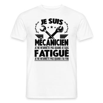 Je Suis Mécanicien Automobile Cadeau Auto Garage - T-shirt homme - blanc - Devant - AI Model Male 178 dark (178cm)