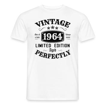 Vintage 1964 Limited Edition Perfectly Aged - Men's T-Shirt - white - Front - AI Model Male 178 dark (178cm)