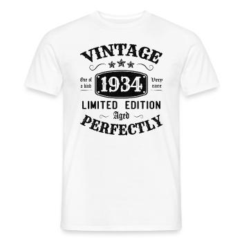 Vintage 1934 Limited Edition Perfectly Aged - Men's T-Shirt - white - Front - AI Model Male 178 dark (178cm)