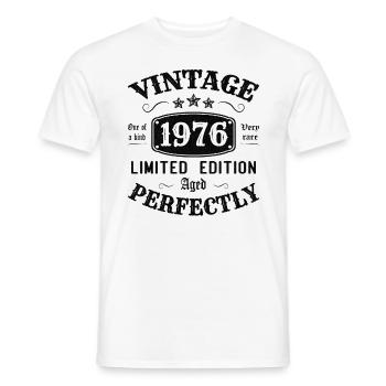 Vintage 1976 Limited Edition Perfectly Aged - Men's T-Shirt - white - Front - AI Model Male 178 dark (178cm)