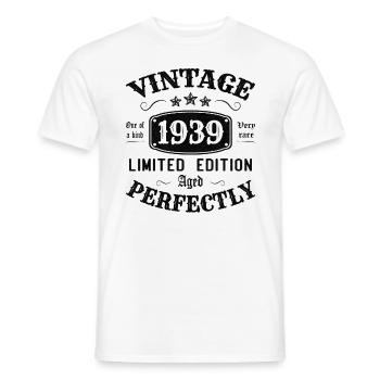 Vintage 1939 Limited Edition Perfectly Aged - Men's T-Shirt - white - Front - AI Model Male 178 dark (178cm)