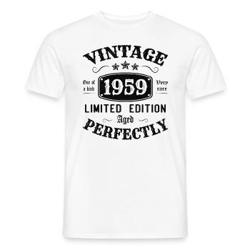Vintage 1959 Limited Edition Perfectly Aged - Men's T-Shirt - white - Front - AI Model Male 178 dark (178cm)