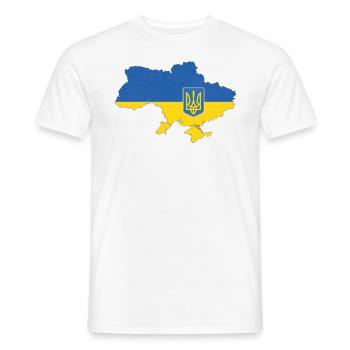 Ukraine - Men's T-Shirt - white - Front - AI Model Male 178 dark (178cm)