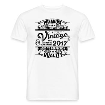 Superior Quality 2017 Aged To Perfection - Men's T-Shirt - white - Front - AI Model Male 178 dark (178cm)