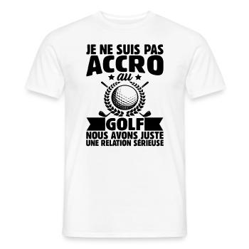 Je Ne Suis Pas Accro Au Golf - T-shirt homme - blanc - Devant - AI Model Male 178 dark (178cm)